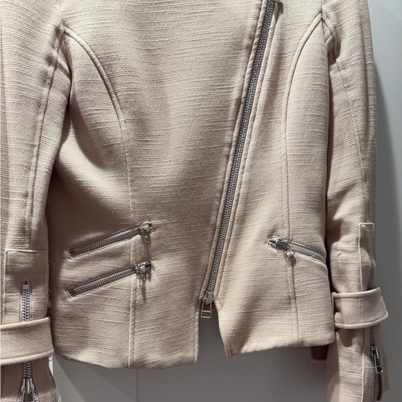 Veronica Bear blush motorcycle-style jacket, size 6, excellent condition - Picture 2 of 3